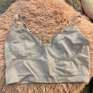 Aerie Light Gray Lace Bralette